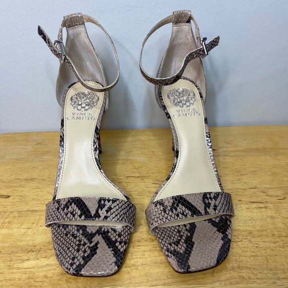 Vince Camuto Lauralie Snakeskin Leather Heels - Picture 2 of 7